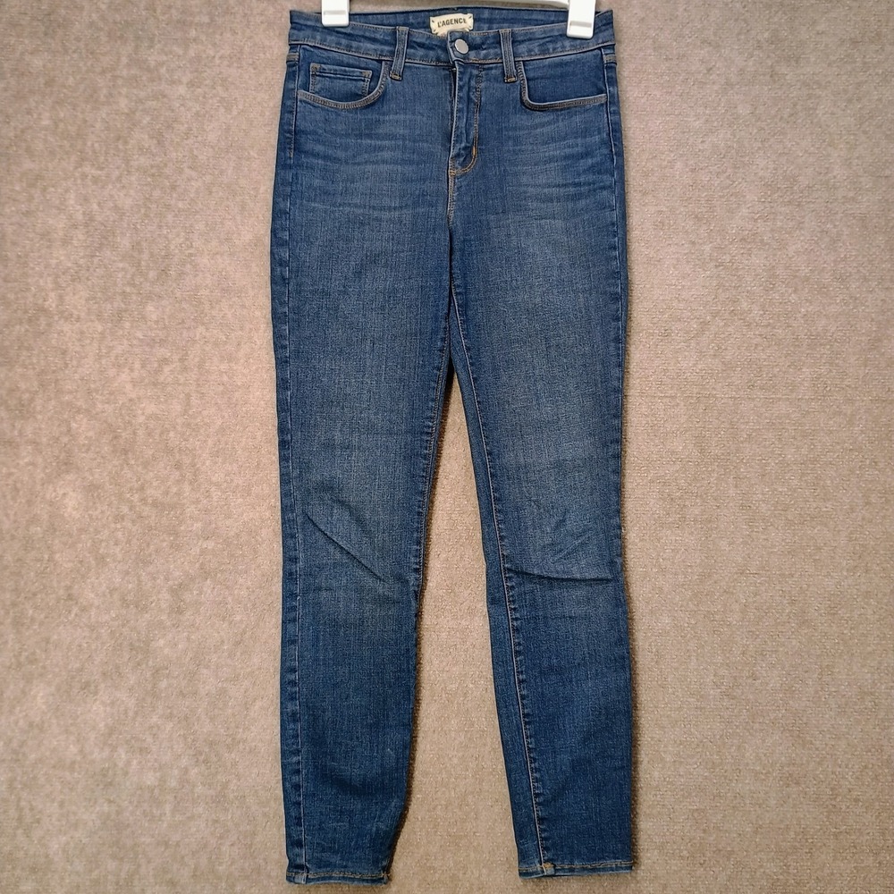 LAGENCE Womens Jeans (Tag 25) 27x 26 Medium Washed Denim Ultra Hight Rise Skinny